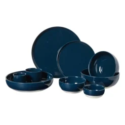 Hugo Kennis dinerbord - blauw/wit - ø26 cm