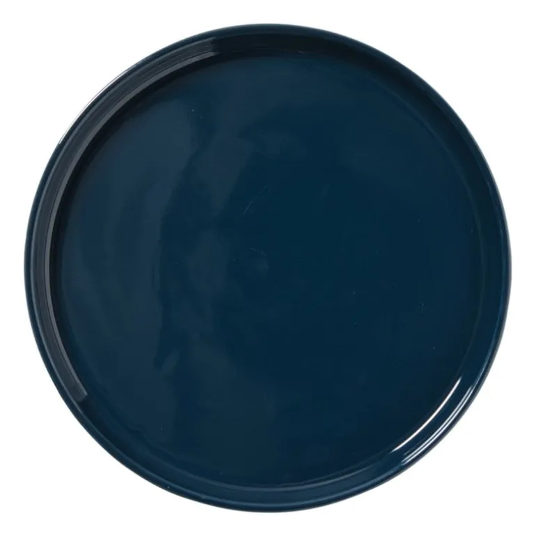 Hugo Kennis ontbijtbord - blauw/wit - ø20 cm