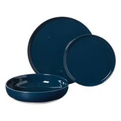 Hugo Kennis ontbijtbord - blauw/wit - ø20 cm