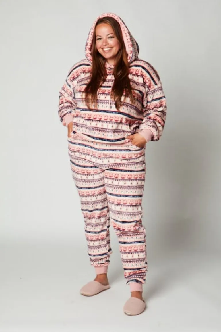 Huispak kerst - roze - maat L/XL