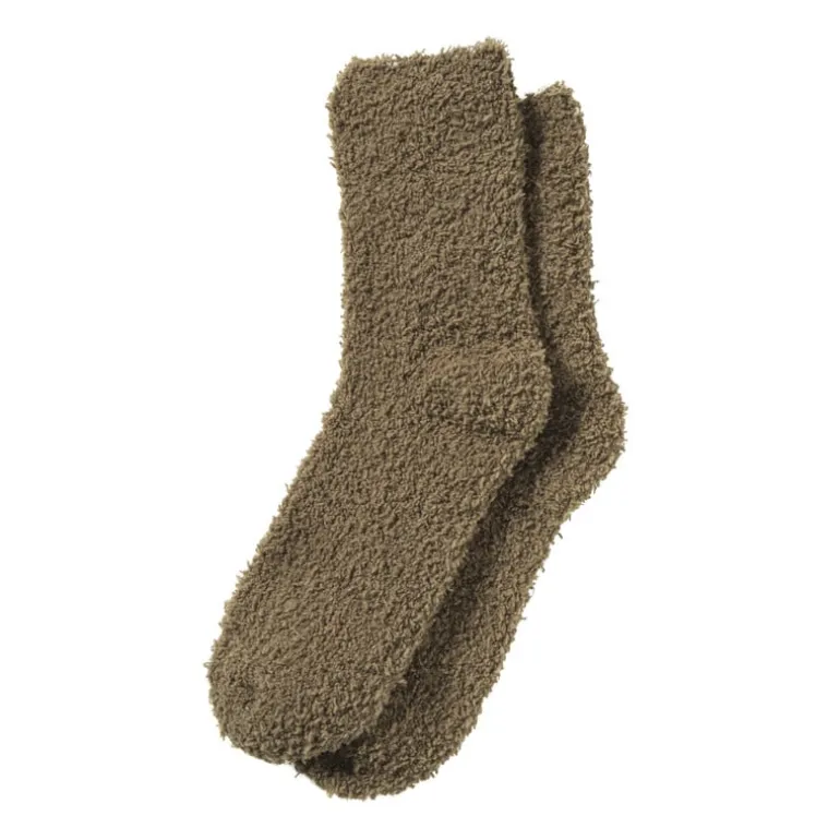Huissok fluffy - groen - one size