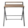 Inklapbaar bureau Leon - bruin/zwart - 84.5x81.5x70 cm