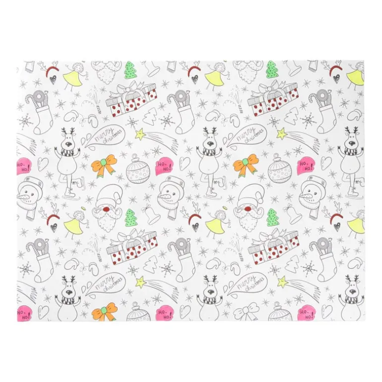 Inkleur placemat kerst - 40x30 cm - set van 4
