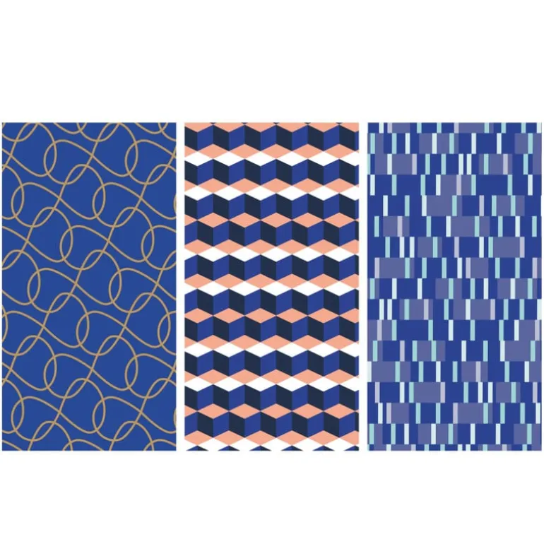 Inpakpapier blauw - diverse varianten - 70x300 cm