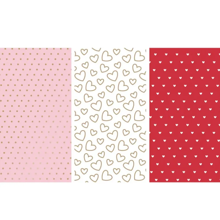 Inpakpapier hartjes - diverse varianten - 70x300 cm