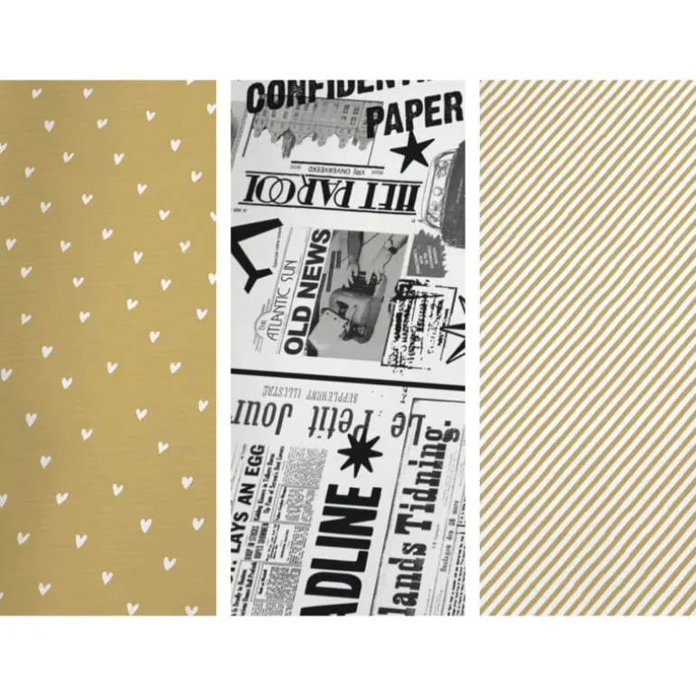 Inpakpapier kraft met print - diverse varianten - 70x200 cm