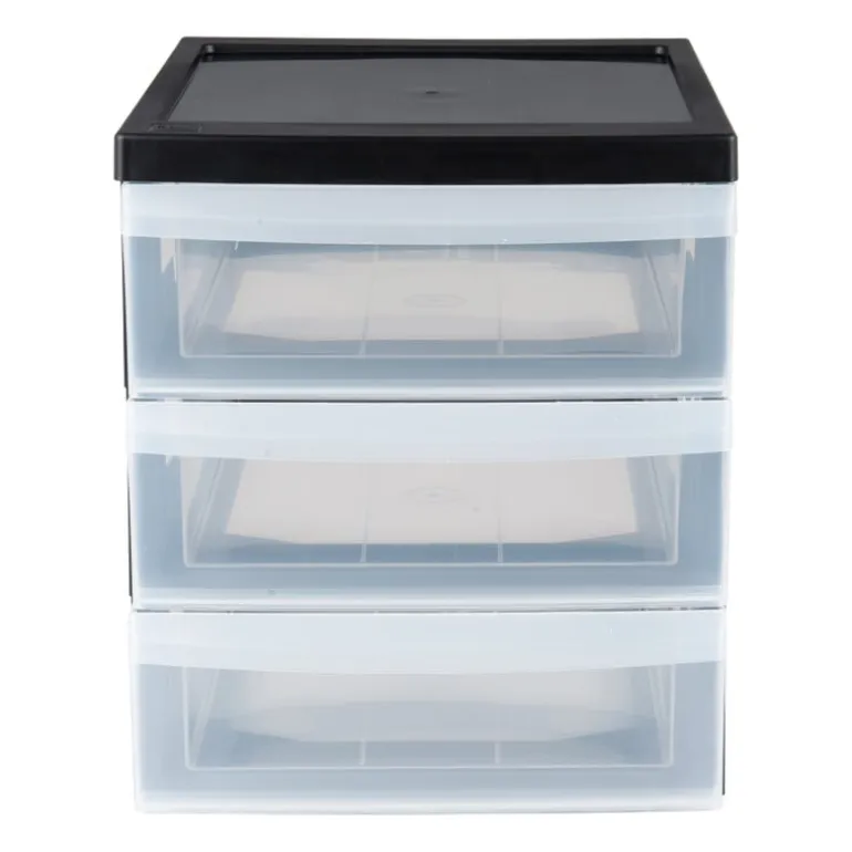 Iris ladesysteem A5 - 3 lades - zwart - 26x22x19 cm