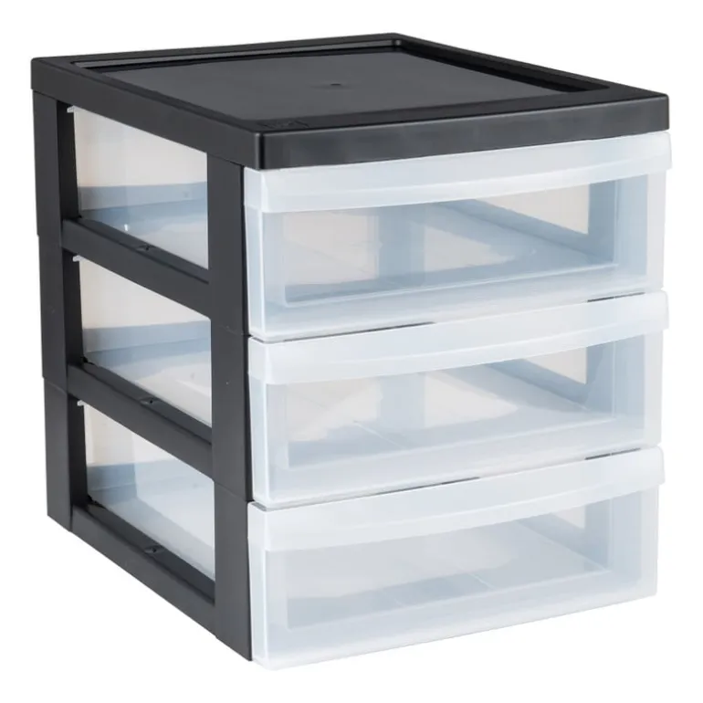 Iris ladesysteem A5 - 3 lades - zwart - 26x22x19 cm