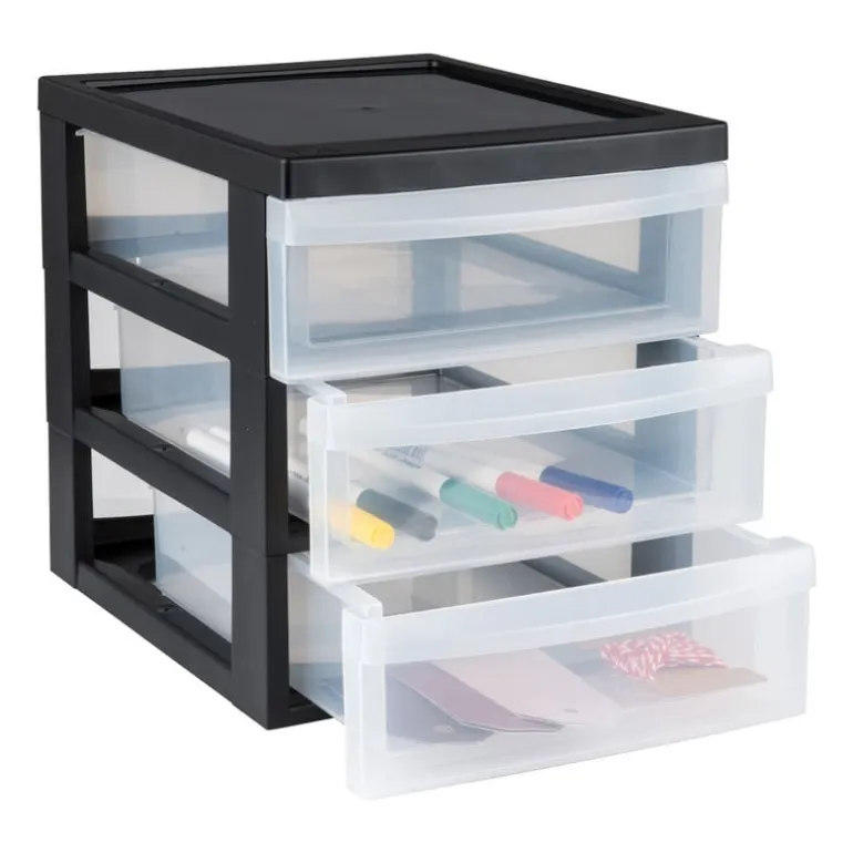 Iris ladesysteem A5 - 3 lades - zwart - 26x22x19 cm