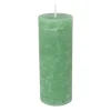 Kaars rustiek - appel groen - ø7x18 cm