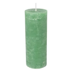Kaars rustiek - appel groen - ø7x18 cm