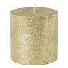 Kaars rustiek - goud - ø10x10 cm