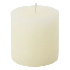 Kaars rustiek - ivoor - ø7x7 cm