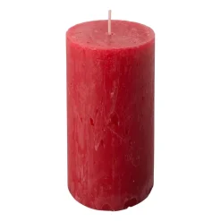 Kaars rustiek - rood - ø5x10 cm