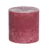 Kaars rustiek - rood - ø10x10 cm