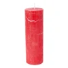 Kaars rustiek - rood - ø5x15 cm