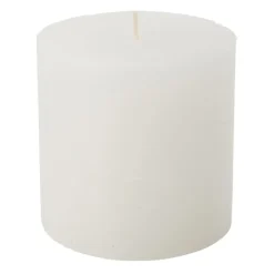 Kaars rustiek - wit - ø10x10 cm