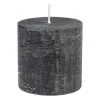 Kaars rustiek - zwart - ø10x10 cm