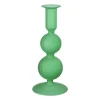 Kandelaar 2bol - groen - ø8.5x20 cm