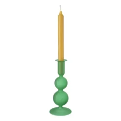 Kandelaar 2bol - groen - ø8.5x20 cm