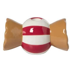 Kandelaar candy cane - rood/wit - ø7x13 cm