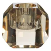 Kandelaar kristal - licht bruin - ø5x4.5 cm