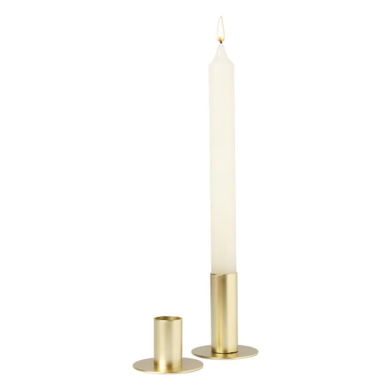 Kandelaar middel - goud - ø6x7 cm