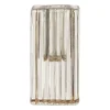 Kandelaar rib glas - helder - 4x4x8 cm