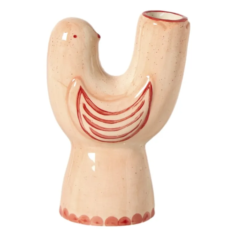 Kandelaar vogel - multikleur - 13x8.5x6 cm