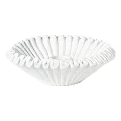 Kandelaar wave - wit - ø13.5x4 cm