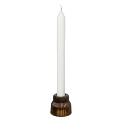 Kandelaar/theelichthouder - bruin - ø5x5 cm