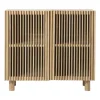Kast Japandi met 2 deuren - bruin - 80x72x33 cm