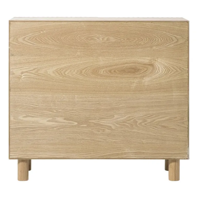 Kast Japandi met 2 deuren - bruin - 80x72x33 cm