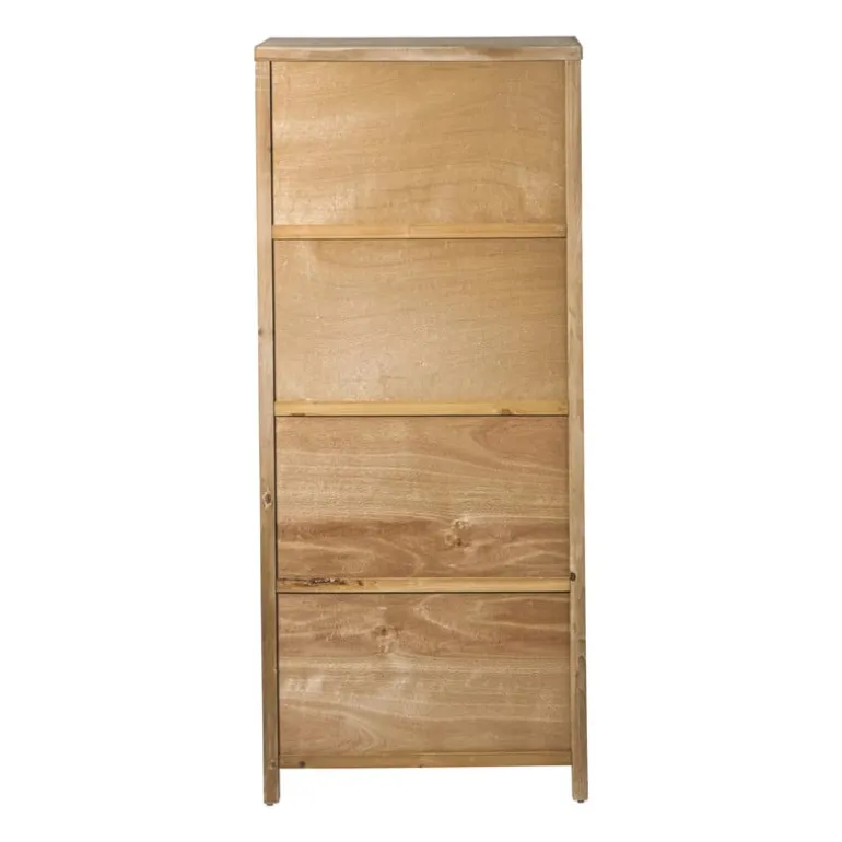 Kast webbing Lombok - bruin - 165x70x40 cm