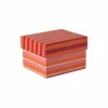 Kerst cadeau doos klein - multikleur - 7.5x12.5x9.5 cm