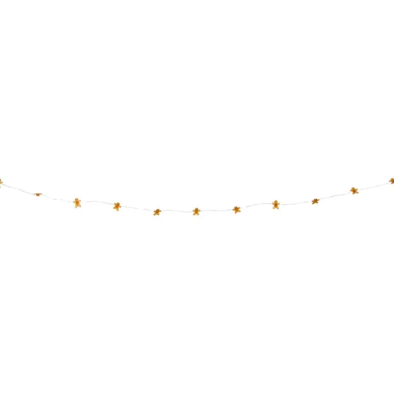 Kerst lichtslinger met gingerbread mannetjes - bruin - 1.9 meter