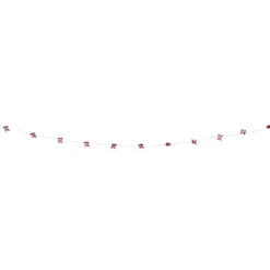 Kerst lichtslinger met strikjes - rood - 1.9 meter