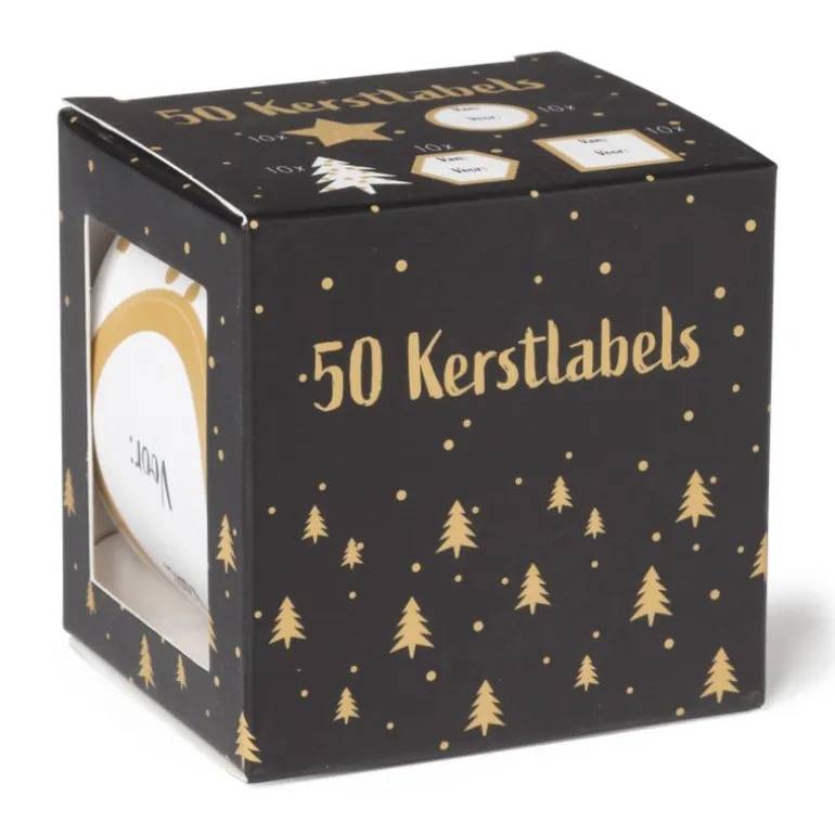 Kerst naamstickers - diverse varianten - set van 50