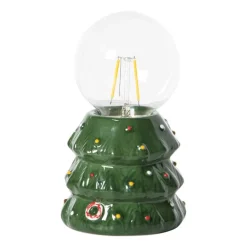 Kerst tafellamp - groen - ø9x16 cm