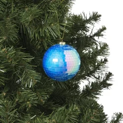 Kerstbal discobal - blauw