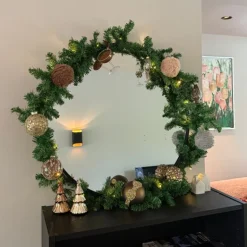 Kerstbal fluffy - bruin