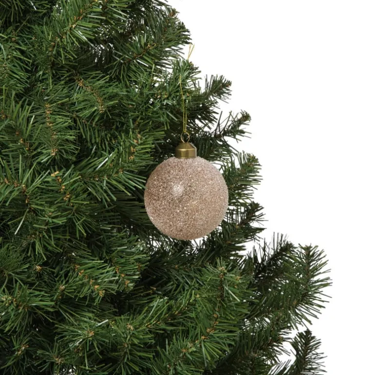 Kerstbal frozen - lichtbruin
