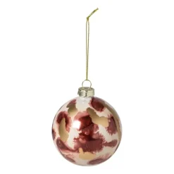 Kerstbal glossy - bordeauxrood
