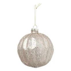 Kerstbal Kersthanger - roze - 10 cm