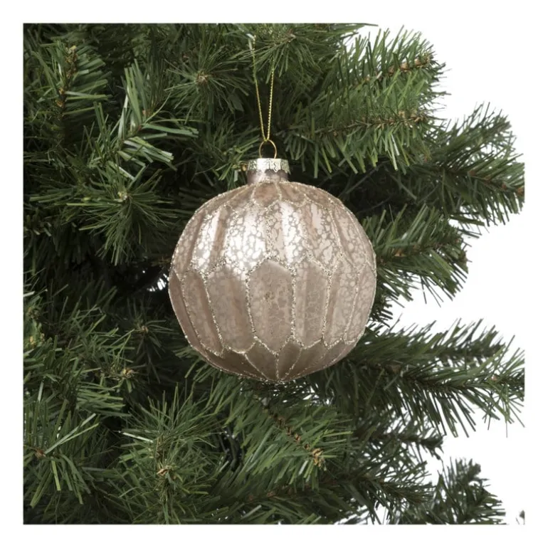 Kerstbal Kersthanger - roze - 10 cm