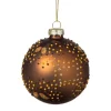 Kerstbal mat - donkerbruin