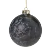 Kerstbal mat satijn - zwart