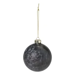 Kerstbal mat satijn - zwart