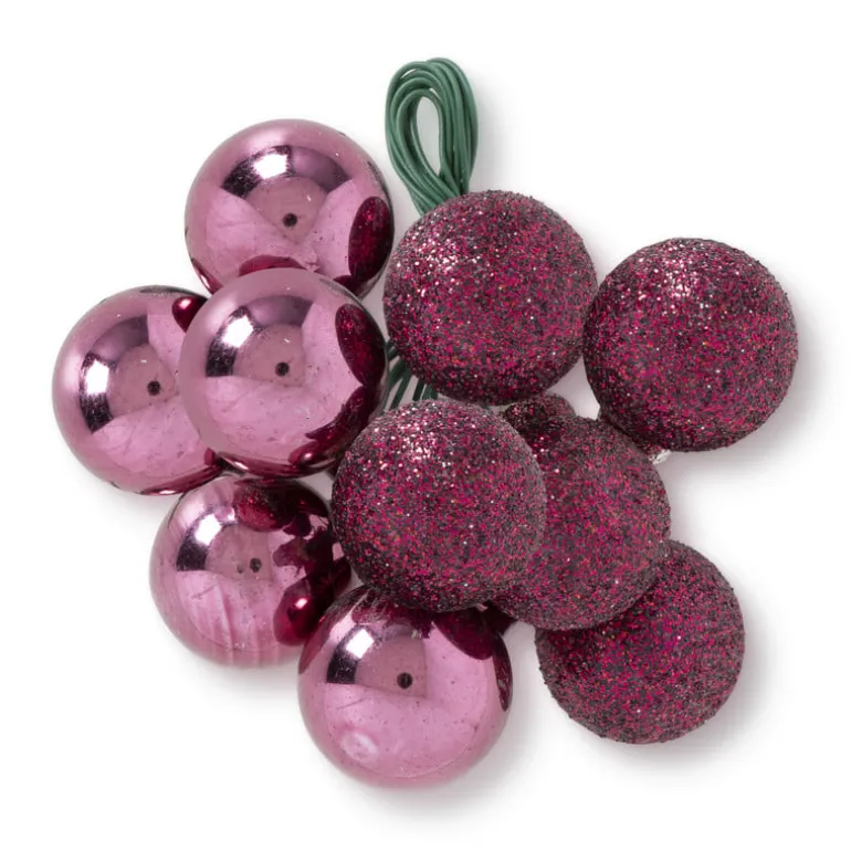 Kerstbal op steker - rood