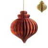 Kerstbal papier clashing colours - diverse varianten - ø8.3x10 cm
